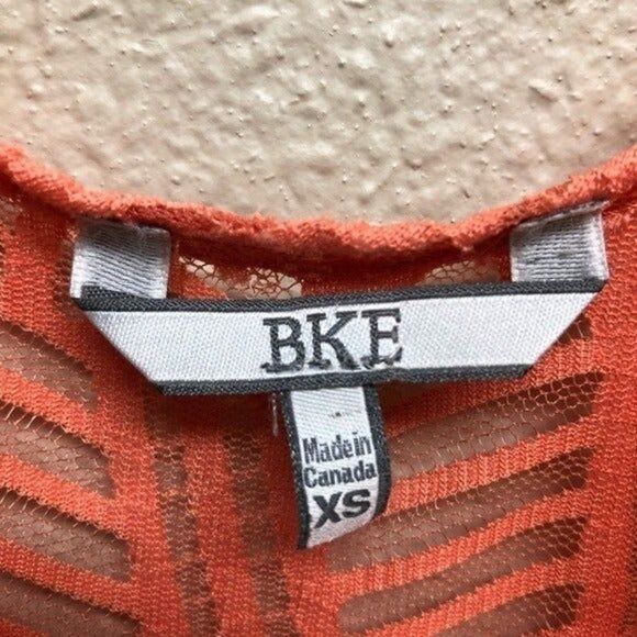 BKE Orange Sheer Women's Tank top size XS - Picture 2 of 2